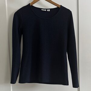 Women's Navy Textured Top